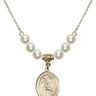 Saint Regina Crystal Necklace | 3/4 inch | 6mm Beads   14kt Gold Filled