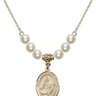 Saint Catherine of Sweden Crystal Necklace | 3/4 inch | 6mm Beads   14kt Gold Filled