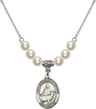 Saint Catherine of Sweden Crystal Necklace | 3/4 inch | 6mm Beads