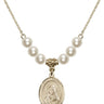 Saint Rafta Crystal Necklace | 3/4 inch | 6mm Beads   14kt Gold Filled