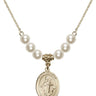 Saint Clement Crystal Necklace | 3/4 inch | 6mm Beads   14kt Gold Filled