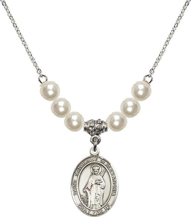 Saint Catherine of Alexandria Crystal Necklace | 3/4 inch | 6mm Beads | N31-8343