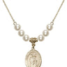 Saint Thomas A Becket Crystal Necklace | 3/4 inch | 6mm Beads   14kt Gold Filled