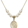 Saint Joachim Crystal Necklace | 3/4 inch | 6mm Beads   14kt Gold Filled