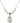 Saint Giles Crystal Necklace | 3/4 inch | 6mm Beads   Sterling Silver