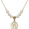 Saint John of Capistrano Crystal Necklace | 3/4 inch | 6mm Beads   14kt Gold Filled