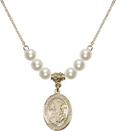 Saint Catherine of Bologna Crystal Necklace | 3/4 inch | 6mm Beads | N31-8354