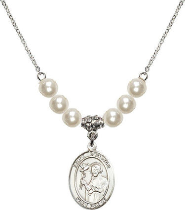 Saint Dunstan Crystal Necklace | 3/4 inch | 6mm Beads | N31-8355