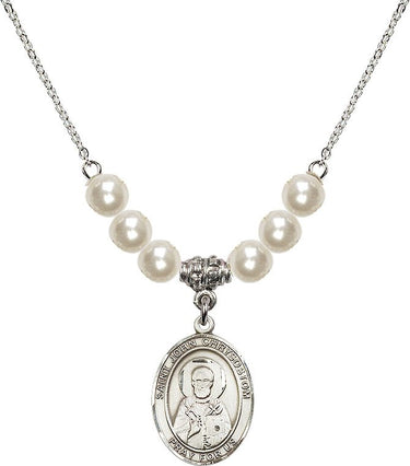 Saint John Chrysostom Crystal Necklace | 3/4 inch | 6mm Beads | N31-8357