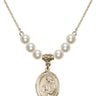 Saint Paula Crystal Necklace | 3/4 inch | 6mm Beads   14kt Gold Filled