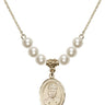 Saint Josephine Bakhita Crystal Necklace | 3/4 inch | 6mm Beads   14kt Gold Filled