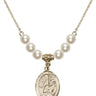 Saint Edwin Crystal Necklace | 3/4 inch | 6mm Beads   14kt Gold Filled