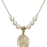 Saint Polycarp of Smyrna Crystal Necklace | 3/4 inch | 6mm Beads   14kt Gold Filled