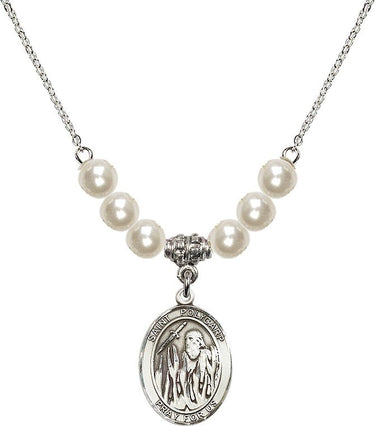 Saint Polycarp of Smyrna Crystal Necklace | 3/4 inch | 6mm Beads | N31-8363
