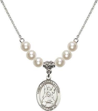 Saint Frances of Rome Crystal Necklace | 3/4 inch | 6mm Beads | N31-8365