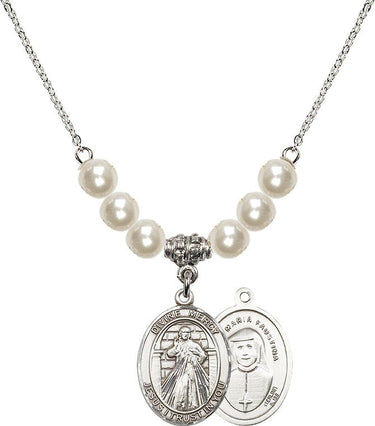 Beads Divine Mercy Crystal Necklace | 3/4 inch | 6mm Beads | N31-8366