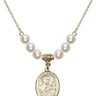 Saint Kieran Crystal Necklace | 3/4 inch | 6mm Beads   14kt Gold Filled
