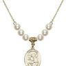 Saint Vitus Crystal Necklace | 3/4 inch | 6mm Beads   14kt Gold Filled