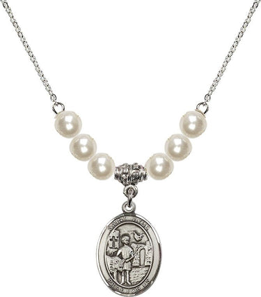 Saint Vitus Crystal Necklace | 3/4 inch | 6mm Beads | N31-8368