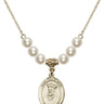 Saint Philip Neri Crystal Necklace | 3/4 inch | 6mm Beads   14kt Gold Filled