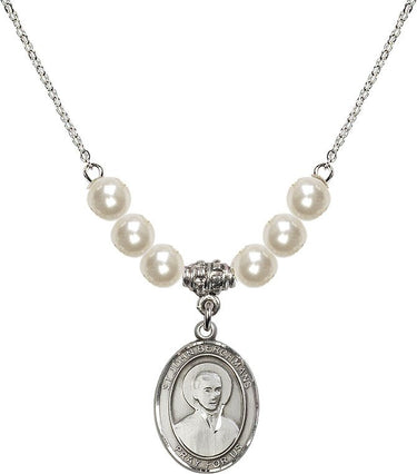 Saint John Berchmans Crystal Necklace | 3/4 inch | 6mm Beads | N31-8370