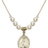 Saint Rose Philippine Duchesne Crystal Necklace | 3/4 inch | 6mm Beads   14kt Gold Filled