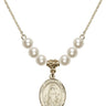 Saint Juliana of Cumae Crystal Necklace | 3/4 inch | 6mm Beads   14kt Gold Filled