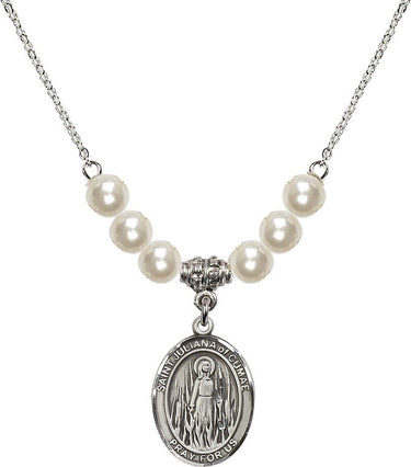 Saint Juliana of Cumae Crystal Necklace | 3/4 inch | 6mm Beads | N31-8372