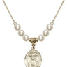 Saint Andrew Kim Taegon Crystal Necklace | 3/4 inch | 6mm Beads   14kt Gold Filled
