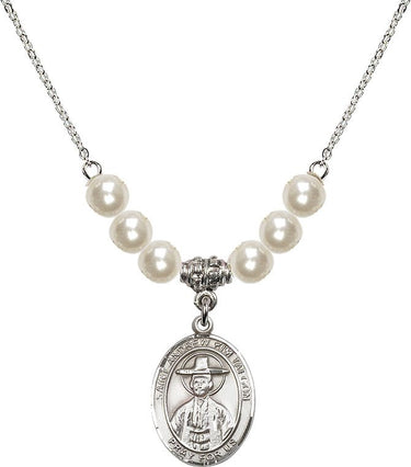 Saint Andrew Kim Taegon Crystal Necklace | 3/4 inch | 6mm Beads | N31-8373