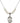 Saint Honorius of Amiens Crystal Necklace | 3/4 inch | 6mm Beads   Sterling Silver