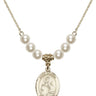 Saint Marina Crystal Necklace | 3/4 inch | 6mm Beads   14kt Gold Filled