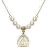 Saint Theodora Crystal Necklace | 3/4 inch | 6mm Beads   14kt Gold Filled
