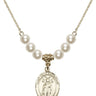 Saint Ivo of Kermartin Crystal Necklace | 3/4 inch | 6mm Beads   14kt Gold Filled