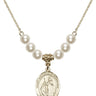 Saint Raymond of Penafort Crystal Necklace | 3/4 inch | 6mm Beads   14kt Gold Filled