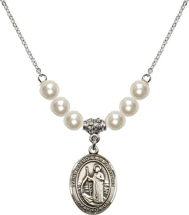 Saint Raymond of Penafort Crystal Necklace | 3/4 inch | 6mm Beads | N31-8385