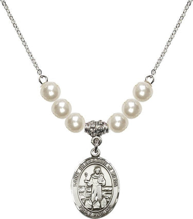 Saint Bernadine of Sienna Crystal Necklace | 3/4 inch | 6mm Beads | N31-8387