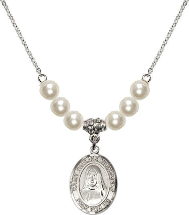 Saint Pauline Visintainer Crystal Necklace | 3/4 inch | 6mm Beads | N31-8391