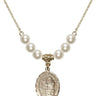Saint Jacob of Nisibis Crystal Necklace | 3/4 inch | 6mm Beads   14kt Gold Filled