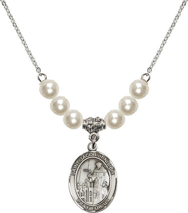 Saint Jacob of Nisibis Crystal Necklace | 3/4 inch | 6mm Beads | N31-8392