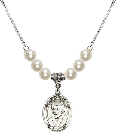 Saint Peter Canisius Crystal Necklace | 3/4 inch | 6mm Beads | N31-8393
