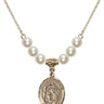 Saint Paul the Hermit Crystal Necklace | 3/4 inch | 6mm Beads   14kt Gold Filled