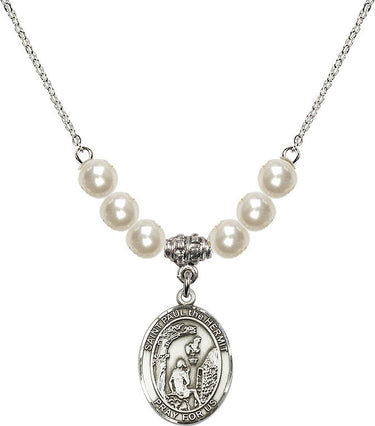 Saint Paul the Hermit Crystal Necklace | 3/4 inch | 6mm Beads | N31-8394