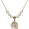 Saint Daria Crystal Necklace | 3/4 inch | 6mm Beads   14kt Gold Filled