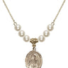 Saint Peter Chanel Crystal Necklace | 3/4 inch | 6mm Beads   14kt Gold Filled