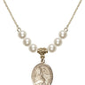 Jeanne Chezard de Matel Crystal Necklace | 3/4 inch | 6mm Beads   14kt Gold Filled