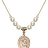 Blessed Herman the Cripple Crystal Necklace | 3/4 inch | 6mm Beads   14kt Gold Filled