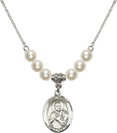 Saint Viator of Bergamo Crystal Necklace | 3/4 inch | 6mm Beads | N31-8408