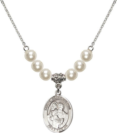 Saints Peter & Paul Crystal Necklace | 3/4 inch | 6mm Beads | N31-8410