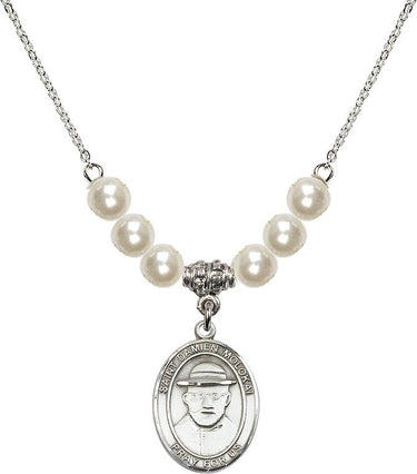 Saint Damien of Molokai Crystal Necklace | 3/4 inch | 6mm Beads | N31-8412